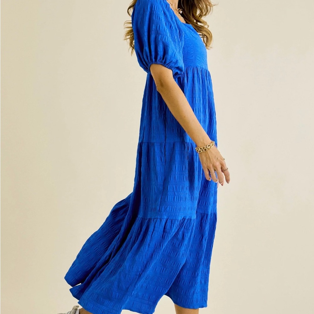 Pink Lily Nadine Square Neck Maxi Dress